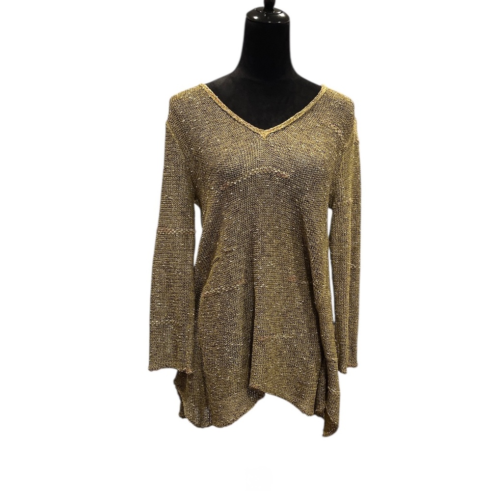 Ball of Cotton Olive Green V-Neck Pullover Sweater M
